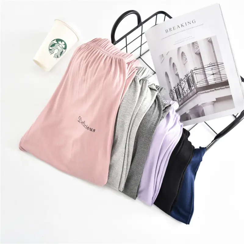 Women's Spring Summer Loose Fit Pajama Pants Multi Color - Image 10