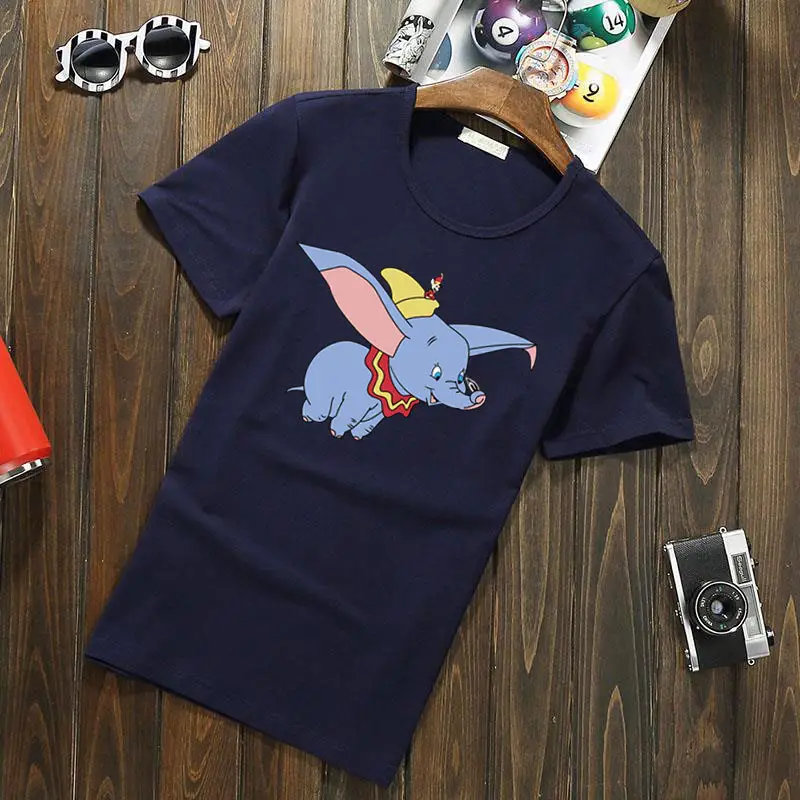 Dumbo Cartoon T-Shirt Black Cotton 2024 - Image 8