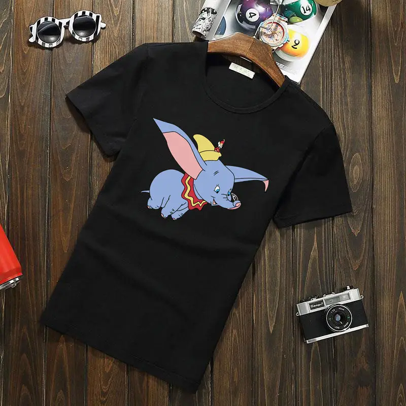 Dumbo Cartoon T-Shirt Black Cotton 2024 - Image 9