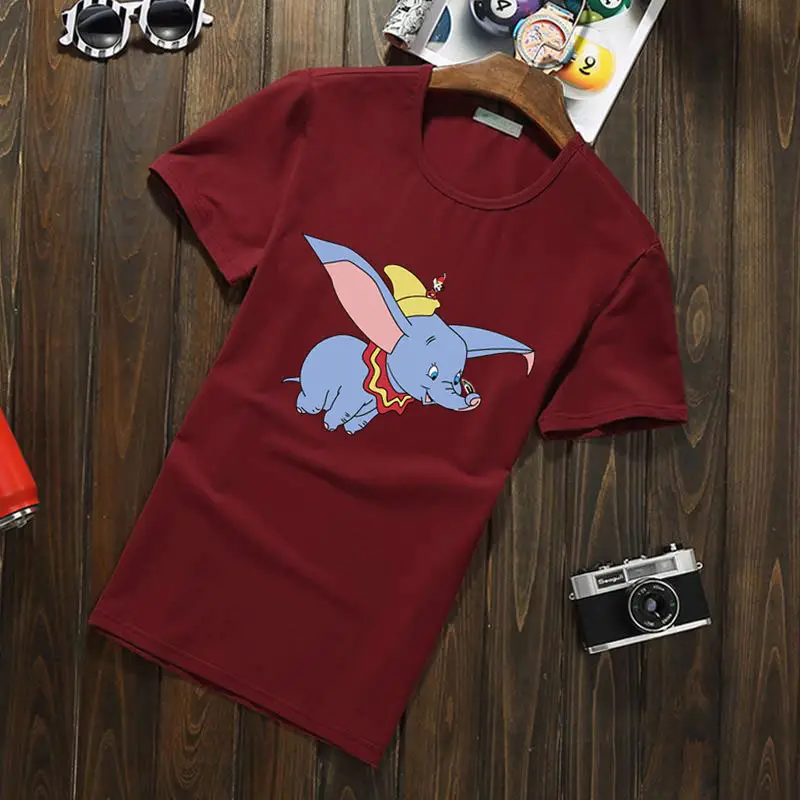 Dumbo Cartoon T-Shirt Black Cotton 2024 - Image 11