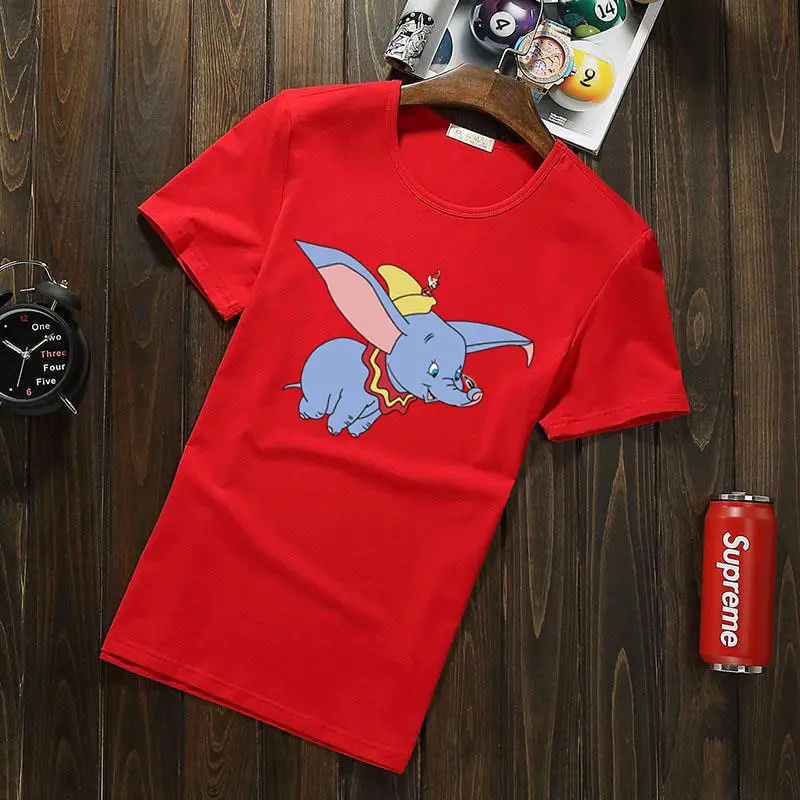 Dumbo Cartoon T-Shirt Black Cotton 2024 - Image 2