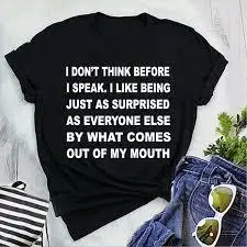 Women Grey T-Shirt "If My Mouth Doesn't Say, My Face Will Definitely Will"