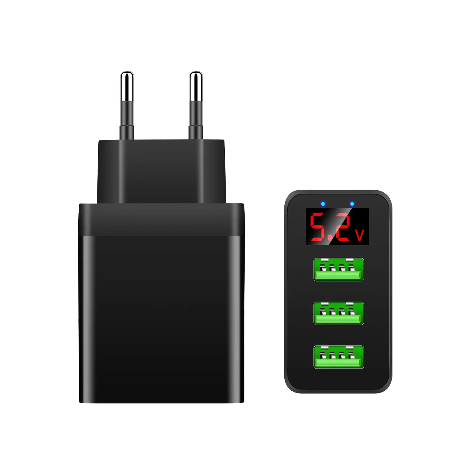 3 USB Display Mobile Phone Charger 5V3A American Standard