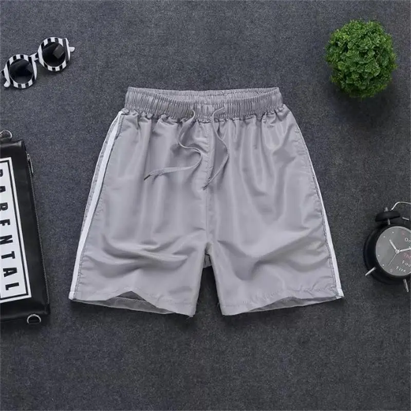 Men White 3-Strip Casual Shorts Summer Wear - Image 7