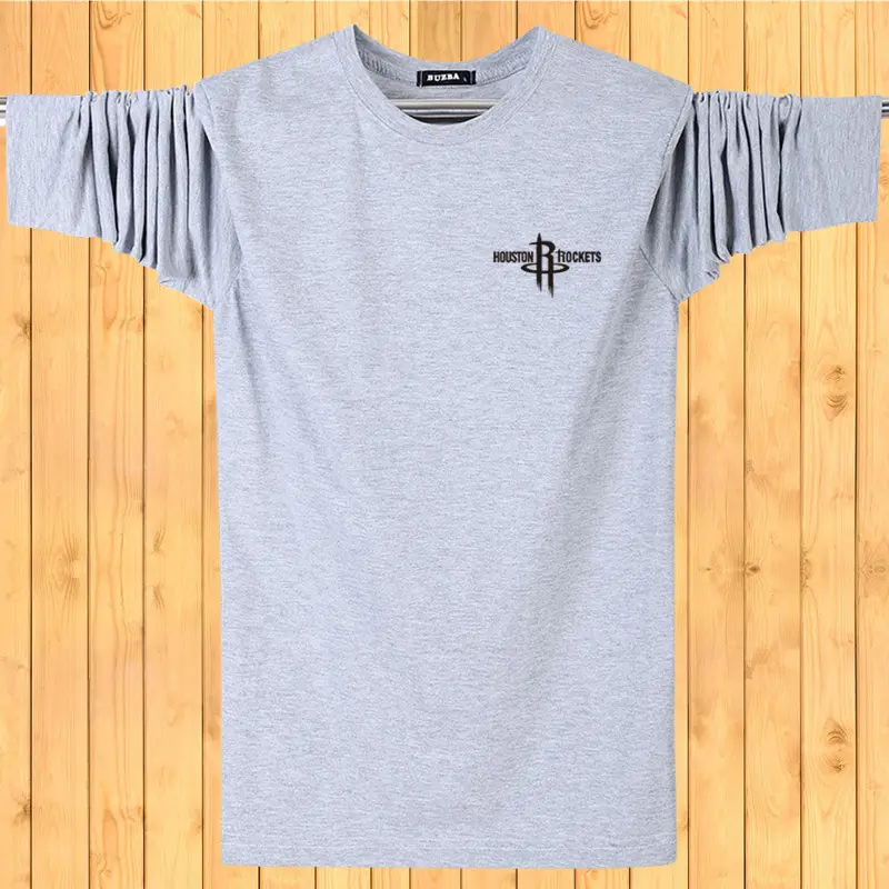Men Navy Blue Long Sleeve T-Shirt Large - Image 5