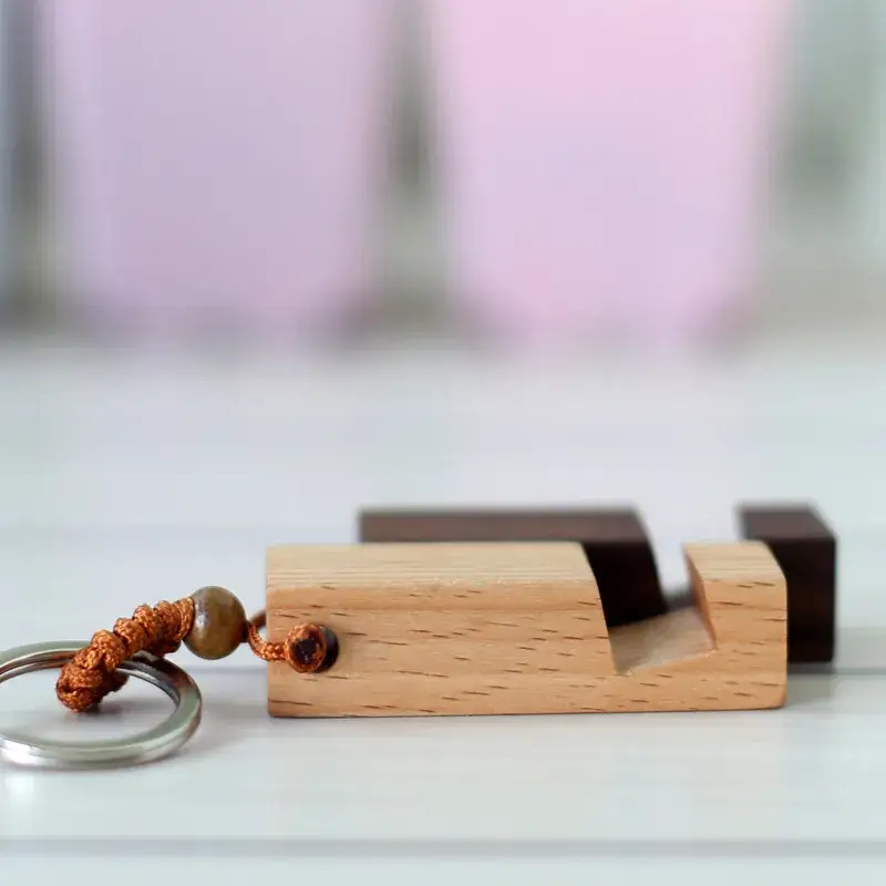 Wooden Key Chain Brackets for Mobile Phone & Accessories - Image 3