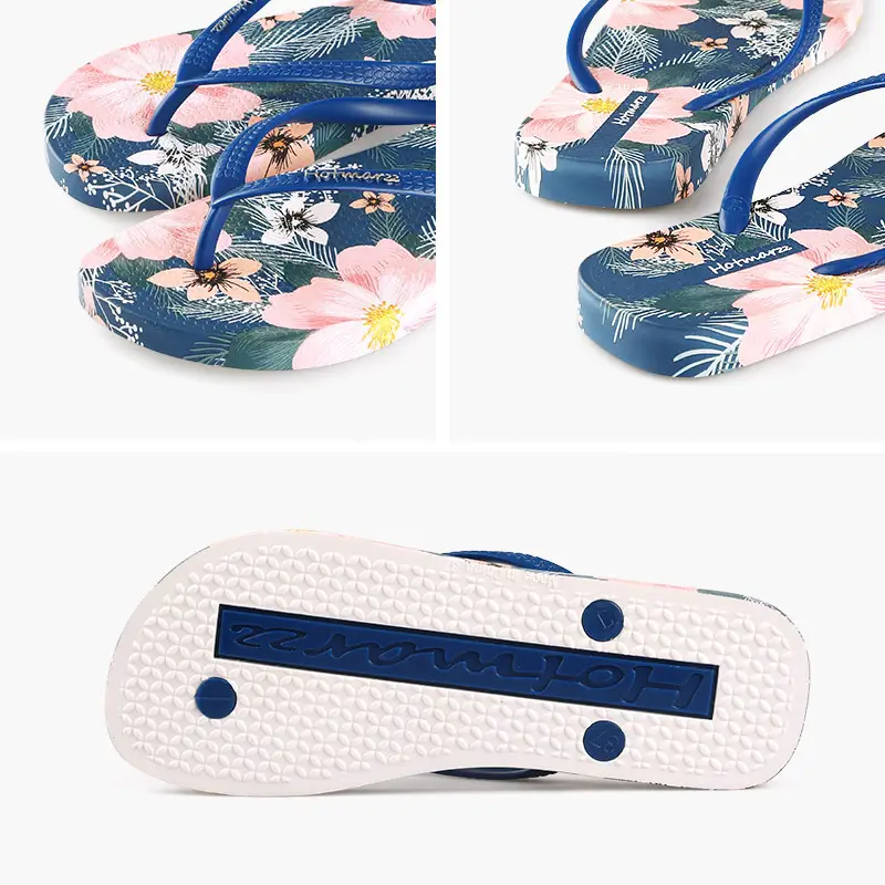 Hotmarzz Heima Women's Flip-Flops for Outer Wear Pvc Non-Slip Beach Flip-Flops Slippers