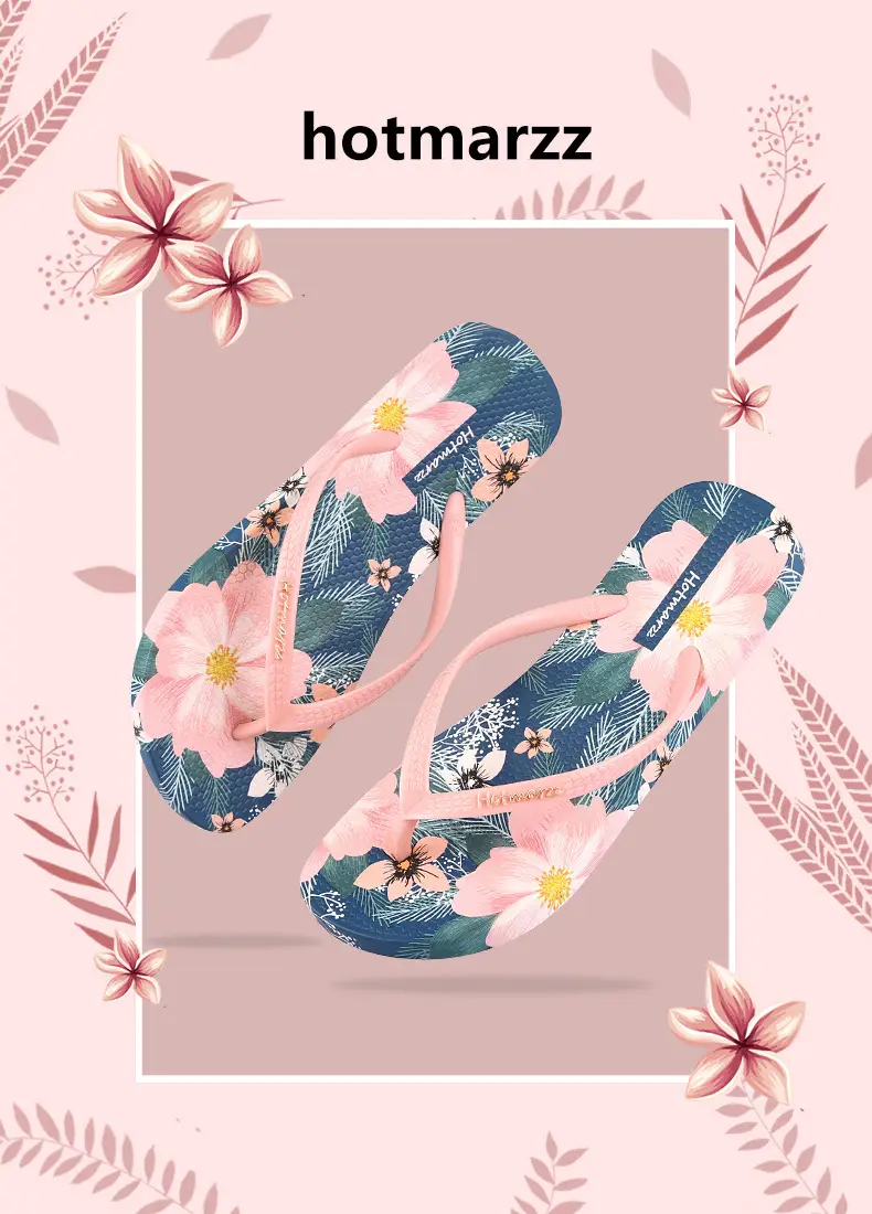 Hotmarzz Heima Women's Flip-Flops for Outer Wear Pvc Non-Slip Beach Flip-Flops Slippers — feature 4