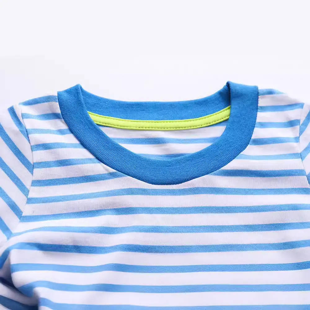 Summer Striped Green Truck Kids T-Shirt - Image 4