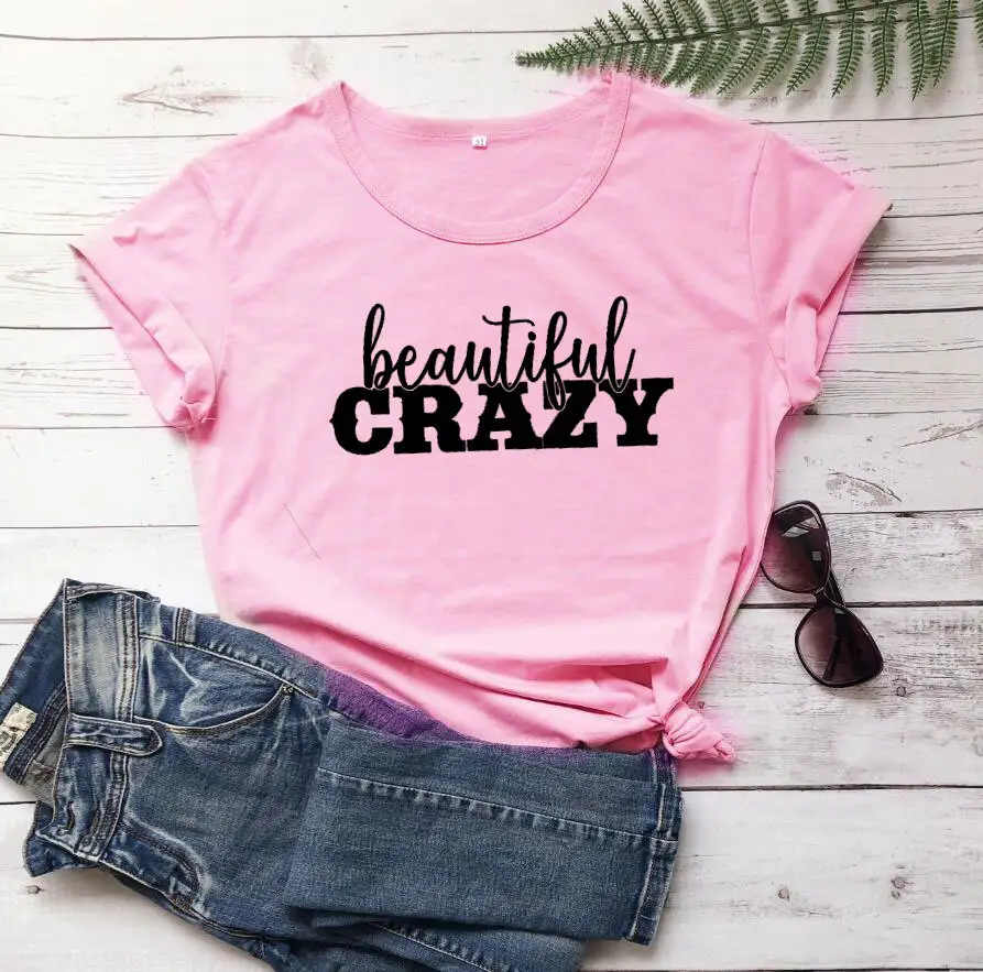 Beautiful Crazy Letter Short Sleeve T-Shirt Yellow - Image 3