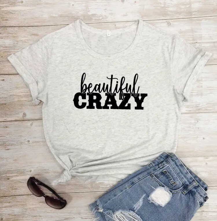 Beautiful Crazy Letter Short Sleeve T-Shirt Yellow - Image 9