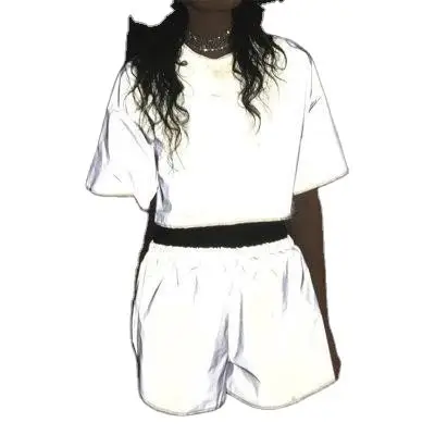 Women White Loose Fit Shorts Top Set Summer Casual - Image 8