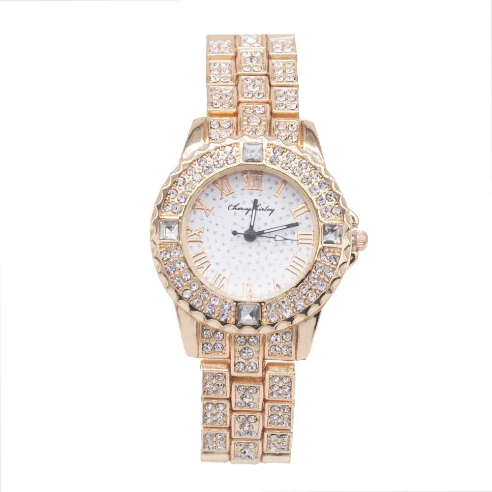 Women Cross-Border Watch Set with Diamond Watch Case