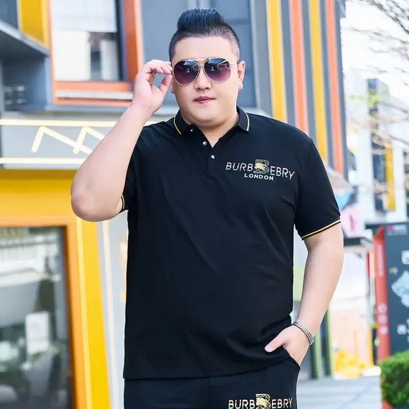 Daifa Black Polo Shirt for Fat Men Extra Large - Image 5