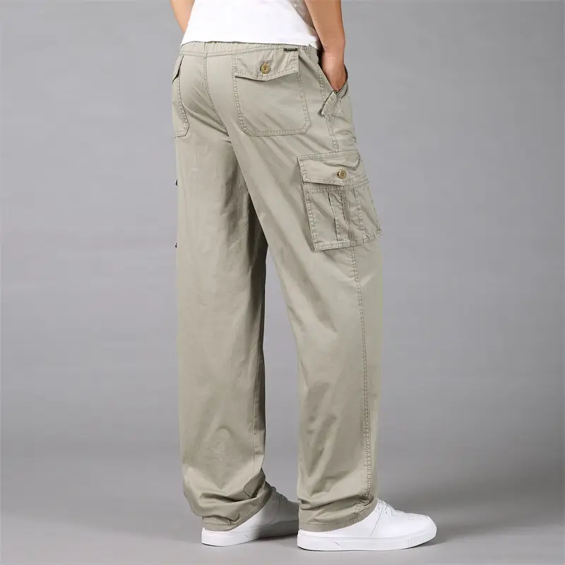 Men Olive Green Multi-Pocket Cargo Pants 2025 - Image 6