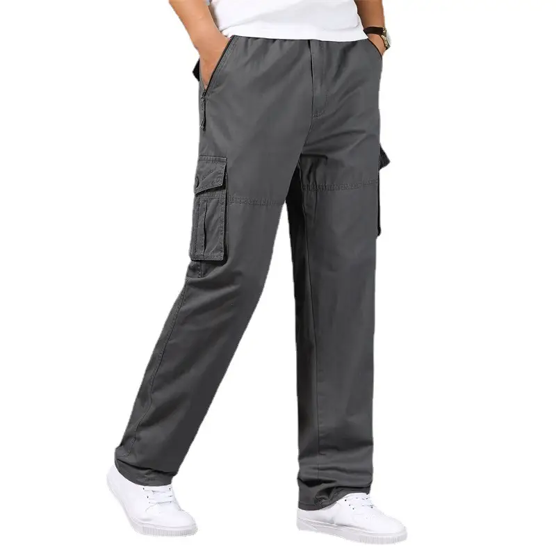 Men Olive Green Multi-Pocket Cargo Pants 2025 - Image 9
