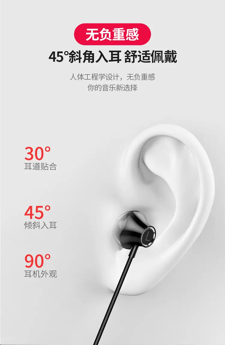 Neck-Mounted Bluetooth Headset Black 5.0 Ultra Long Standby — feature 7