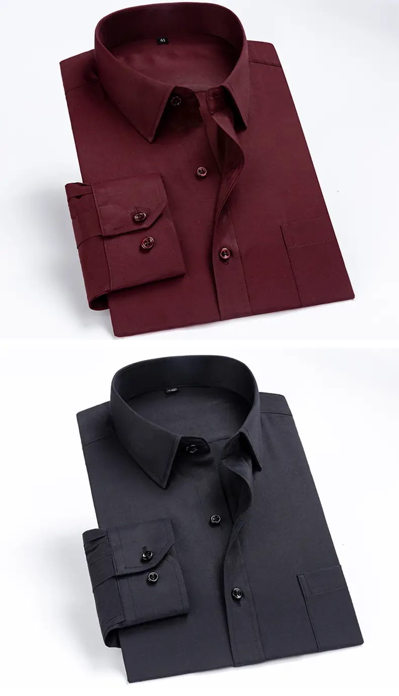 Navy Blue Slim Fit Business Shirt for Men — feature 12