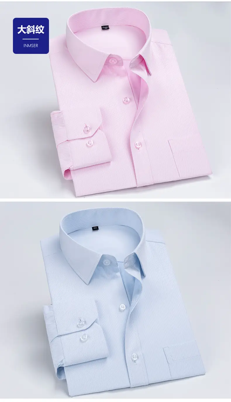 Navy Blue Slim Fit Business Shirt for Men — feature 13