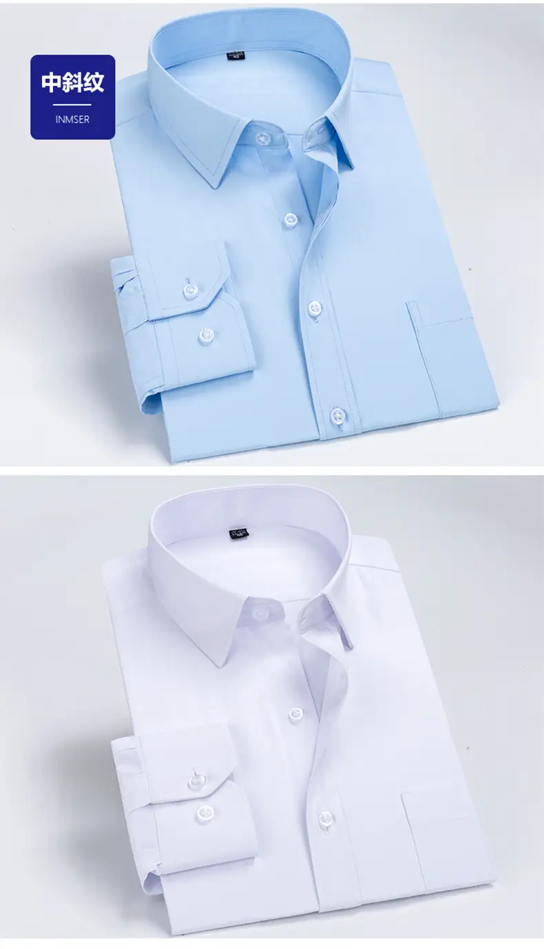 Navy Blue Slim Fit Business Shirt for Men — feature 15