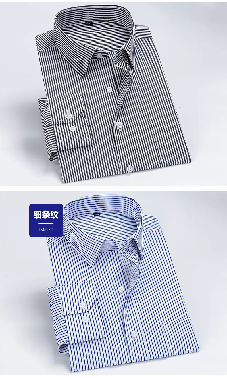 Navy Blue Slim Fit Business Shirt for Men — feature 18