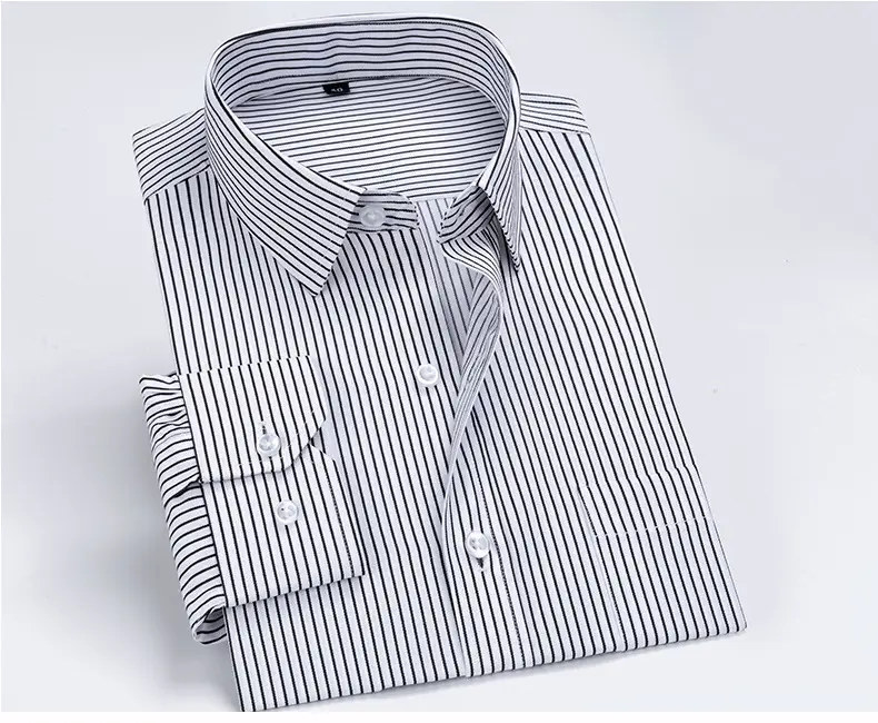 Navy Blue Slim Fit Business Shirt for Men — feature 19
