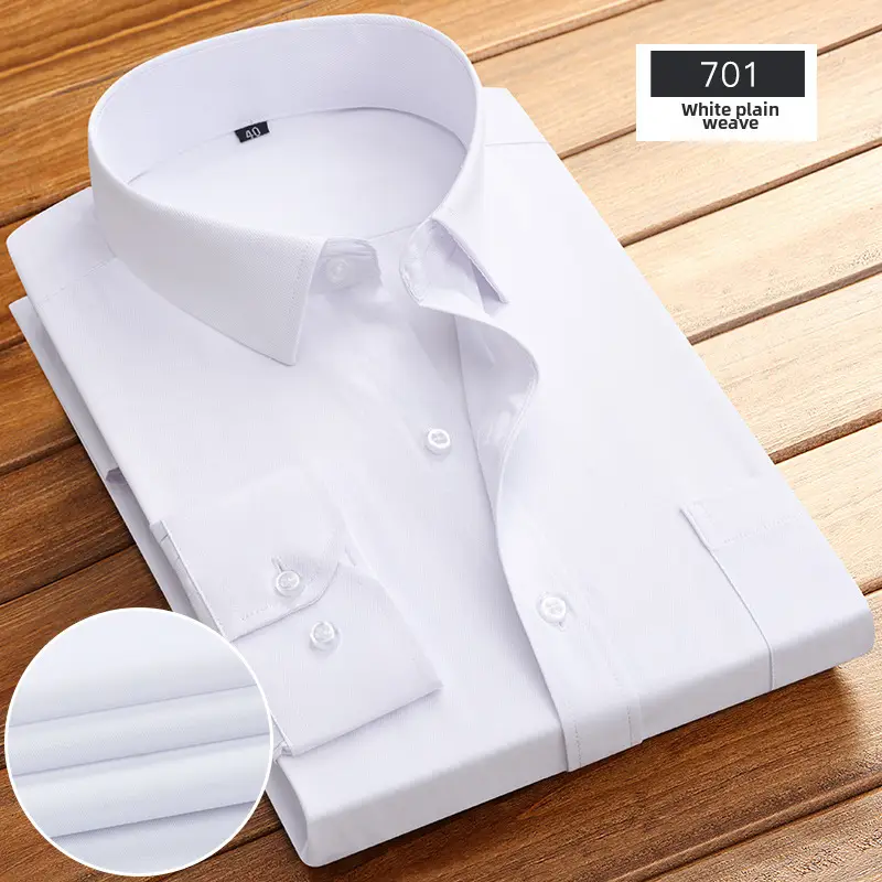 Navy Blue Slim Fit Business Shirt for Men - Image 6