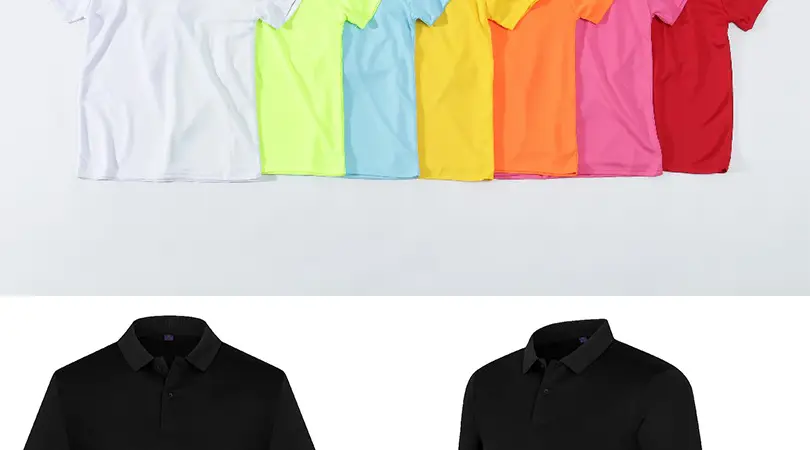 Men Navy Polo Shirt Short Sleeve Embroidered Cultural Advertising — feature 16