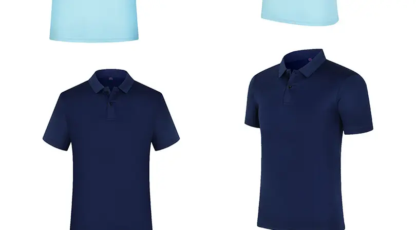 Men Navy Polo Shirt Short Sleeve Embroidered Cultural Advertising — feature 23