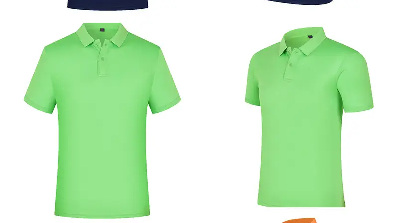 Men Navy Polo Shirt Short Sleeve Embroidered Cultural Advertising — feature 24