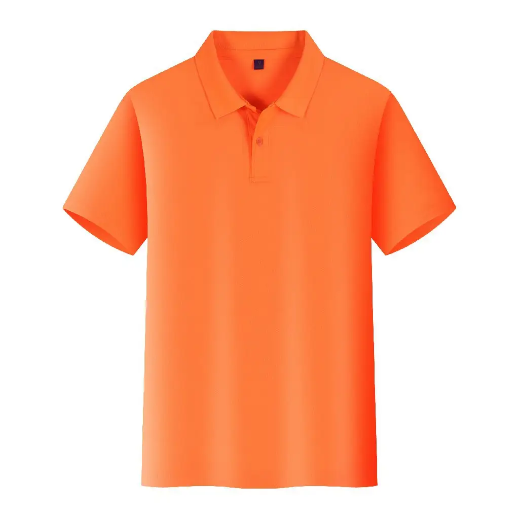 Men Navy Polo Shirt Short Sleeve Embroidered Cultural Advertising - Image 11