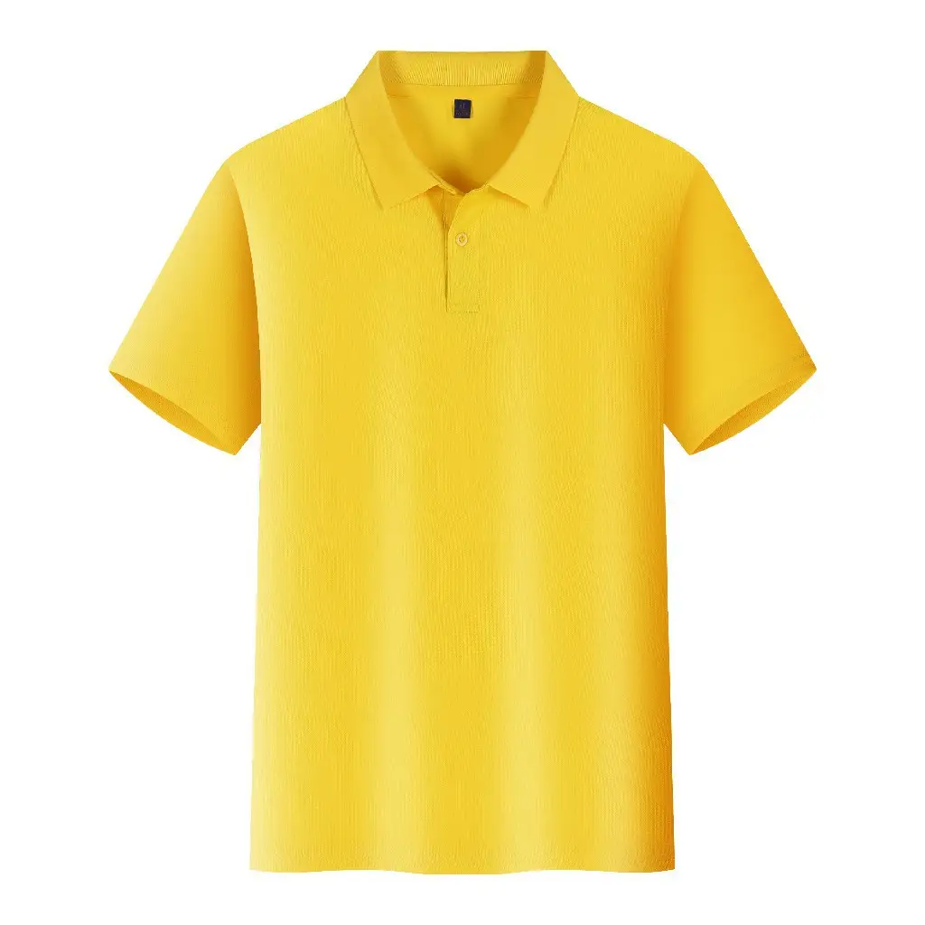 Men Navy Polo Shirt Short Sleeve Embroidered Cultural Advertising - Image 2
