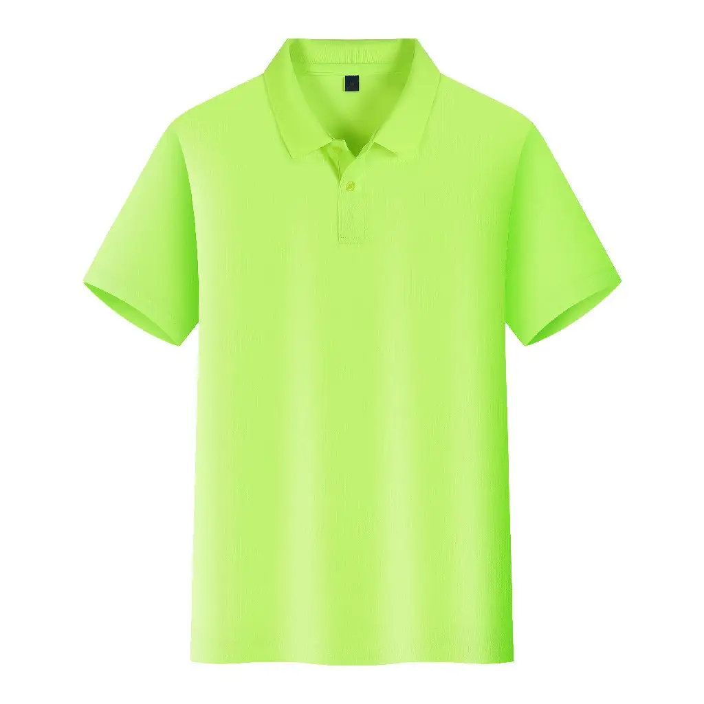 Men Navy Polo Shirt Short Sleeve Embroidered Cultural Advertising - Image 6