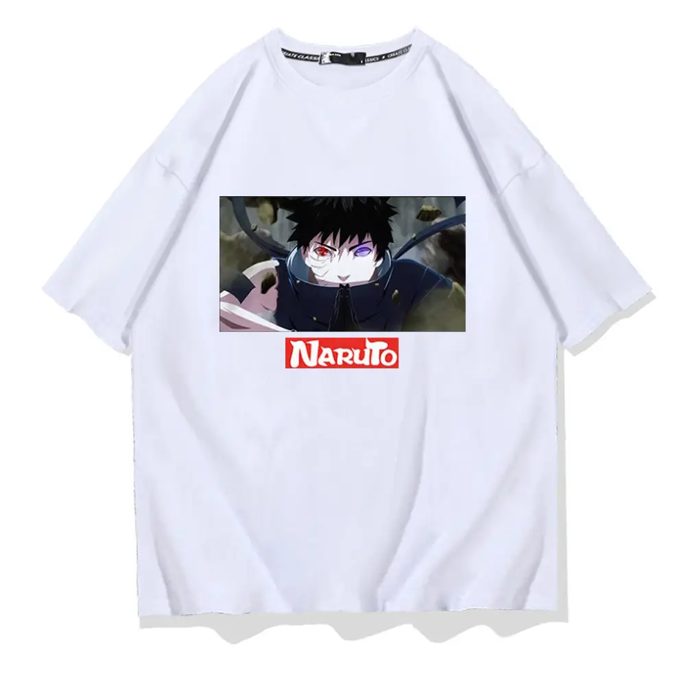 Naruto Men White Graphic T-Shirt Large