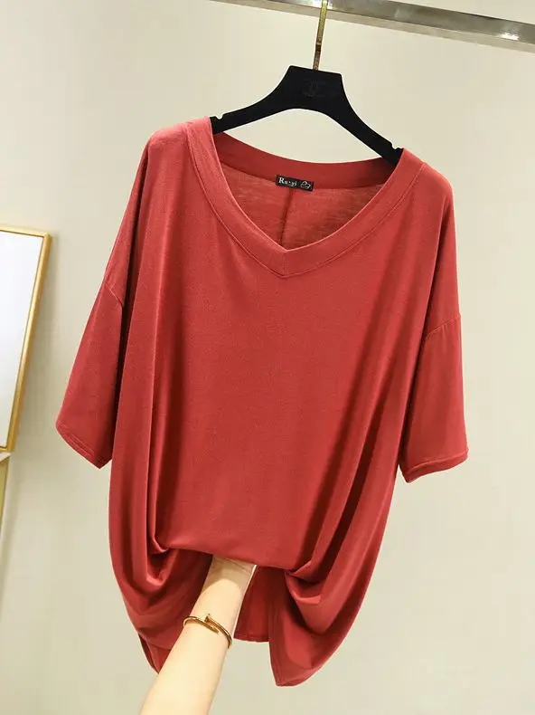 Women's Loose Fit Teal T-Shirt Mid Sleeve Summer - Image 10