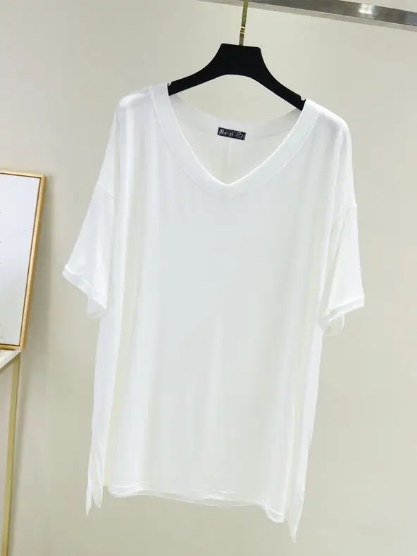 Women's Loose Fit Teal T-Shirt Mid Sleeve Summer - Image 11