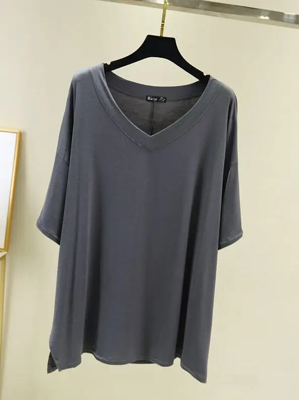 Women's Loose Fit Teal T-Shirt Mid Sleeve Summer - Image 12