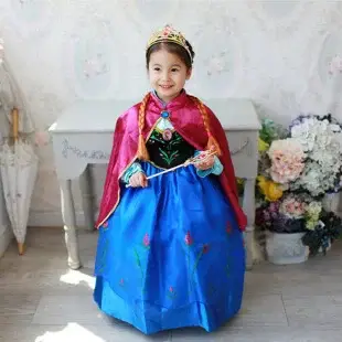 Frozen Princess Dress Green Anna Sleeveless Gauze Children's Halloween Clothing — feature 1