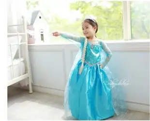Frozen Princess Dress Green Anna Sleeveless Gauze Children's Halloween Clothing — feature 11