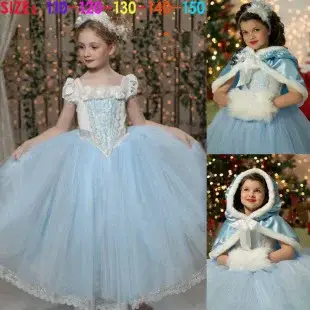 Frozen Princess Dress Green Anna Sleeveless Gauze Children's Halloween Clothing — feature 9