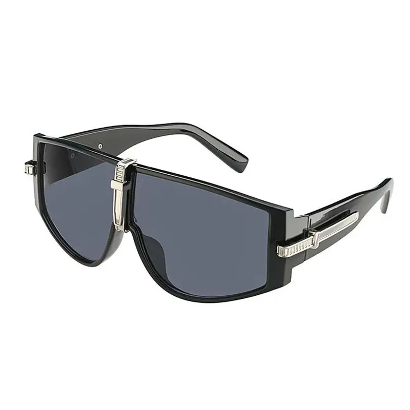 Women Anti-UV Sunglasses Orange Large Frame Korean Style