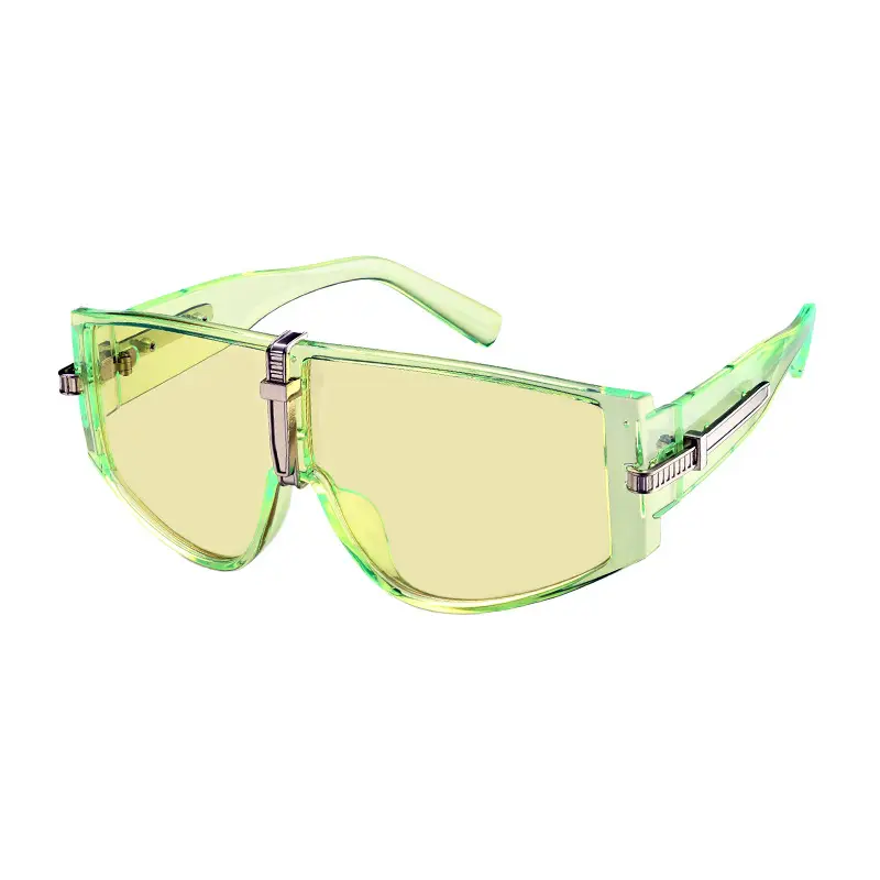 Women Anti-UV Sunglasses Orange Large Frame Korean Style