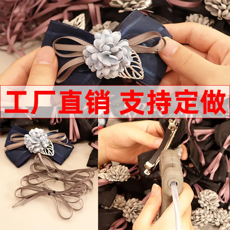 Navy Blue Crystal Bow Hairnet for Women - Image 43