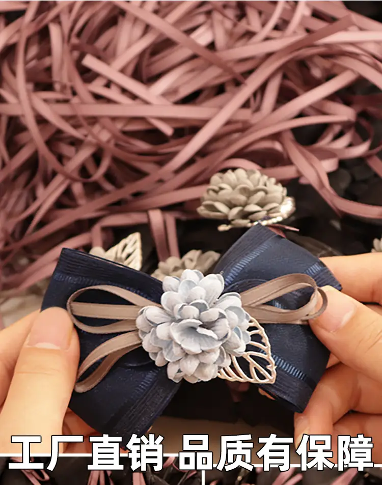 Navy Blue Crystal Bow Hairnet for Women — feature 13
