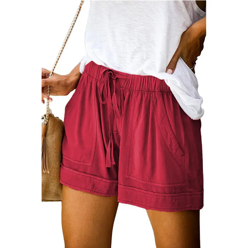 Women Light Blue High Waist Casual Shorts 2025 - Image 6