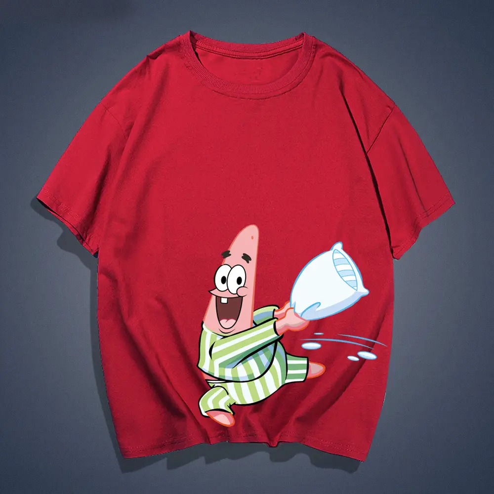 Red Cartoon Baby T-Shirt for Men Women Summer Cotton Loose Fit - Image 12