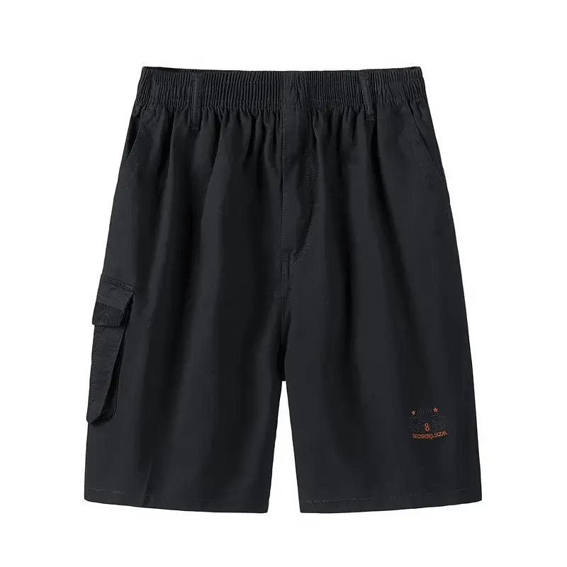 Men's Elastic Waist Cargo Shorts Olive Kameel - Image 3