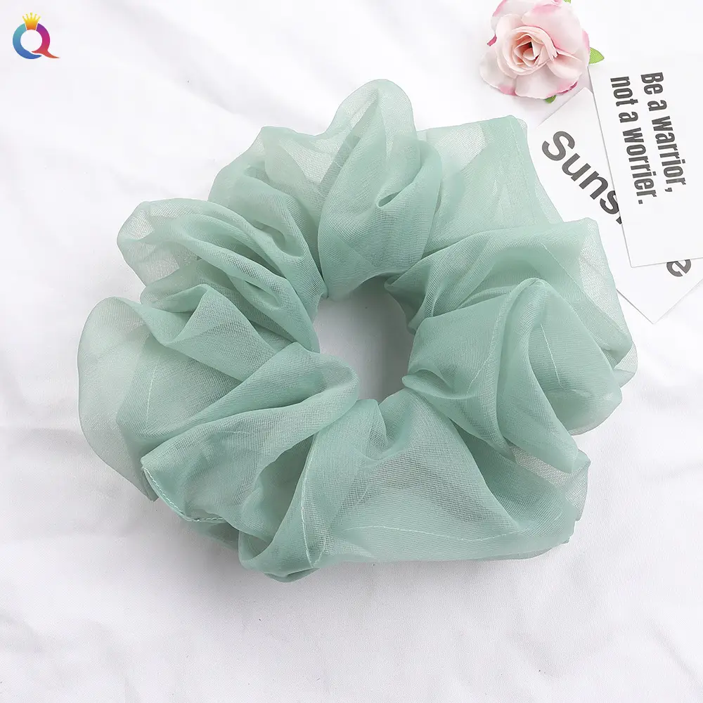 Purple Organza Hair Scrunchie Large Size - Image 5