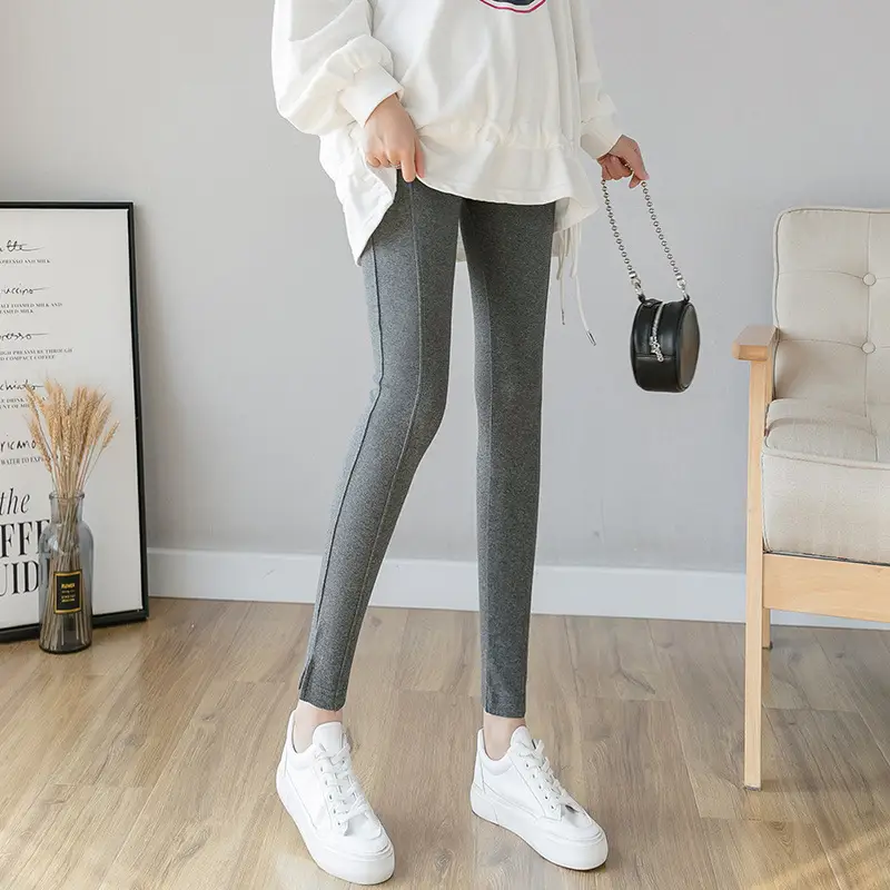 2023 Pregnant Women's Grey Leggings with Harley Icon - Image 8