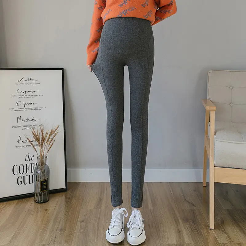 2023 Pregnant Women's Grey Leggings with Harley Icon - Image 5